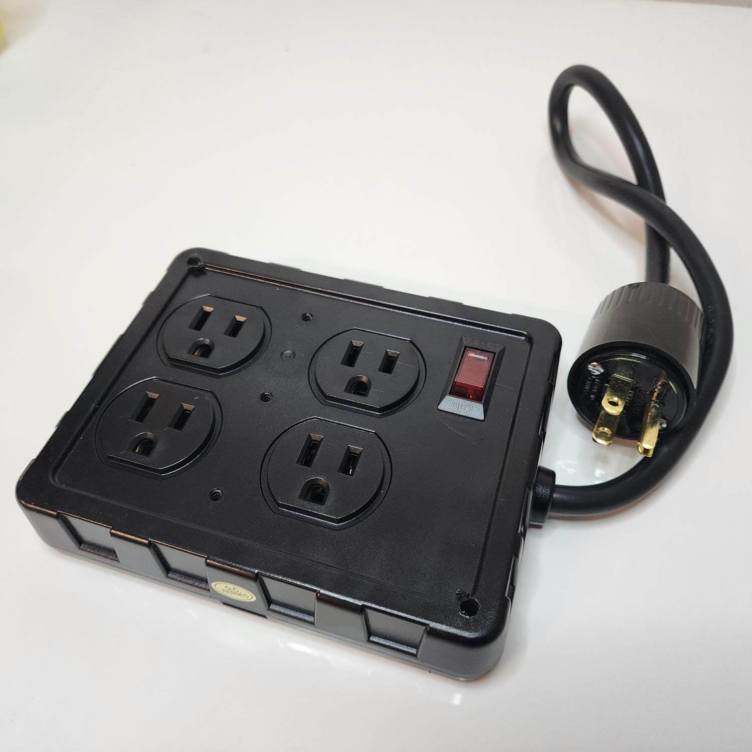 4 Outlet Black Breaker Box 